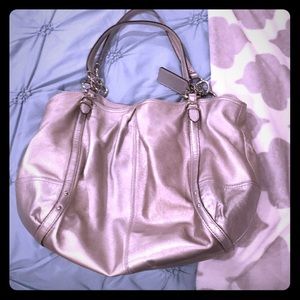 Authentic metallic COACH purse
